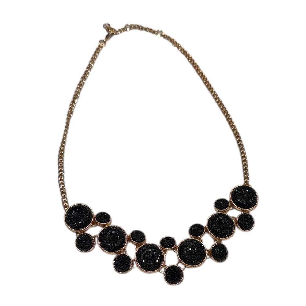 3x$15 H&M Chic Black and Gold Circle Necklace